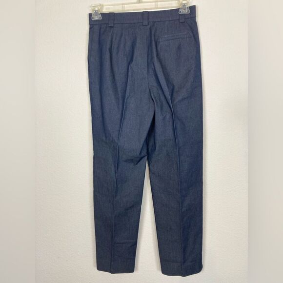 Talbots NWOT dark chambray high waist slim trousers - Picture 4 of 10